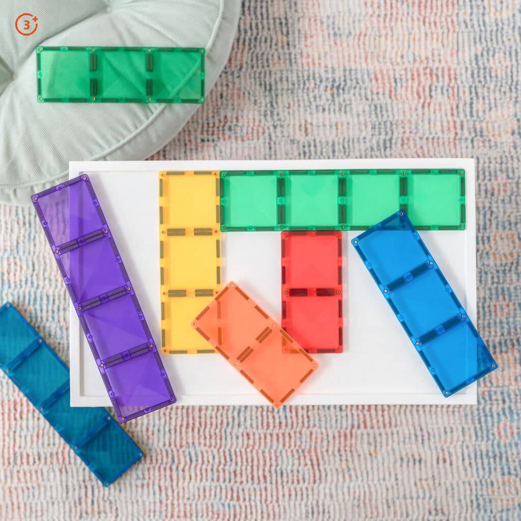 Rainbow Rectangle Pack - 18 pieces-Connetix-Modern Rascals