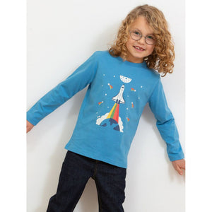 Rainbow Rocket Long Sleeve Shirt - 1 Left Size 11-13 years-Kite-Modern Rascals