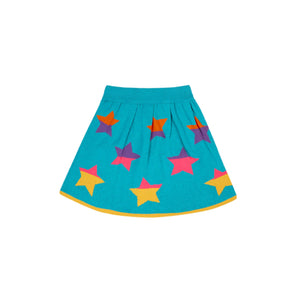 Rainbow Stars Rory Reversible Skirt - 1 Left Size 7-8 years-Frugi-Modern Rascals