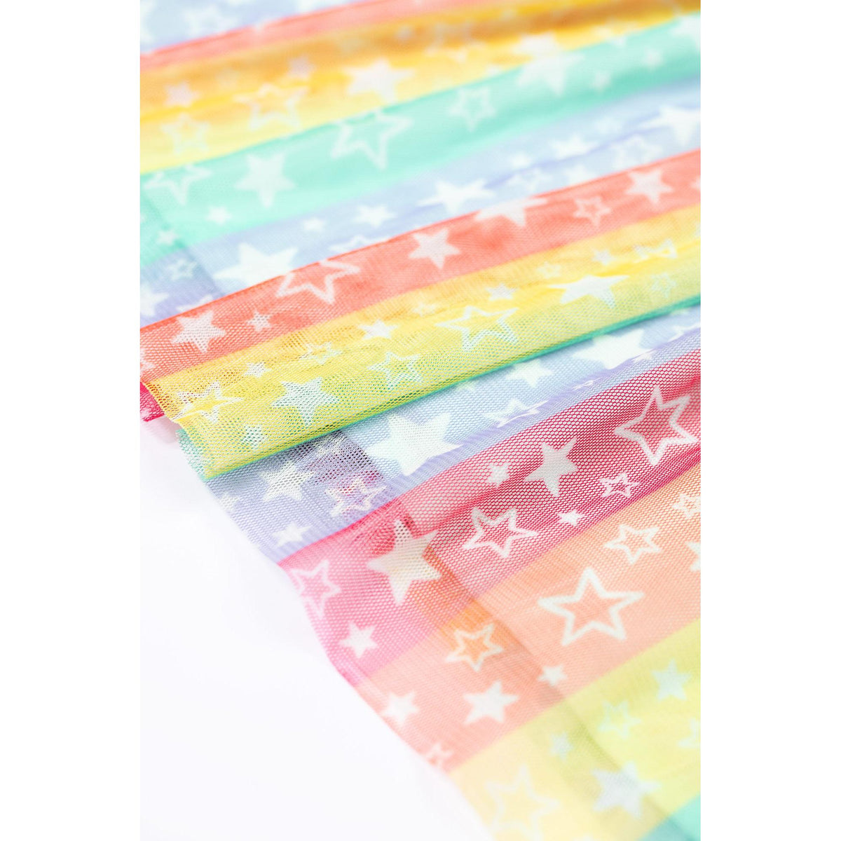 Rainbow Star/Stripe Penny Party Dress-Frugi-Modern Rascals