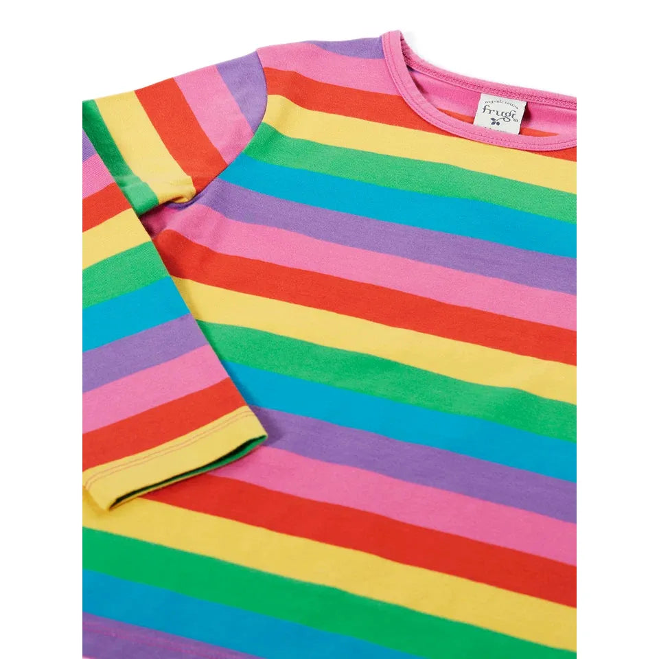 Rainbow Stripe Foxglove Bryher Striped Top-Frugi-Modern Rascals