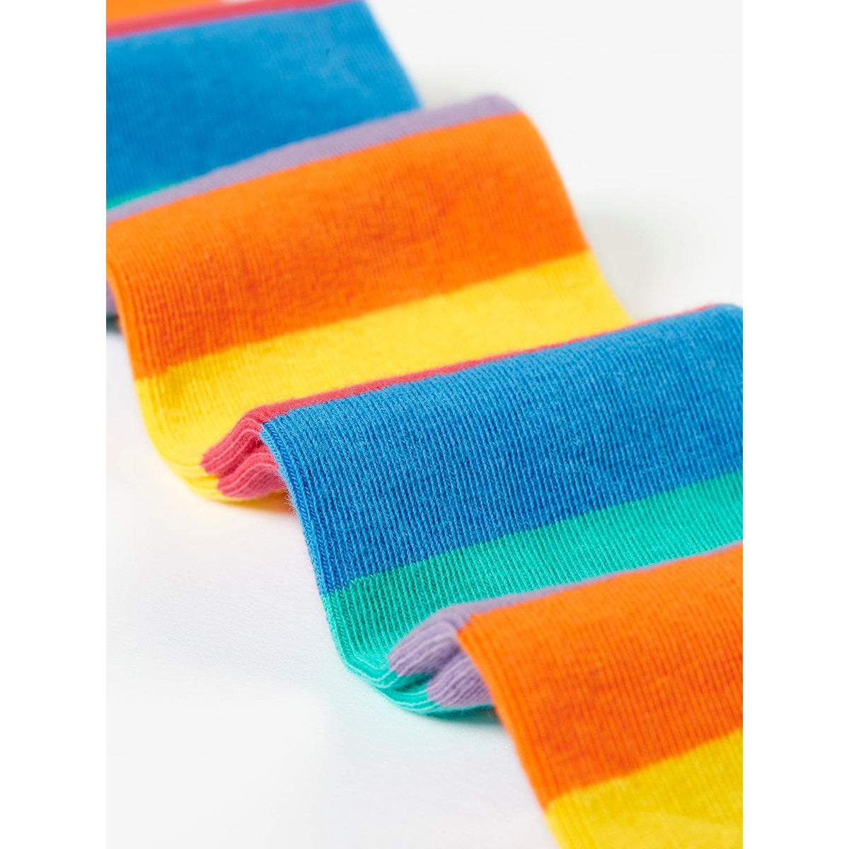 Rainbow Stripe Norah Tights - 2 Left Size 2-4 & 8-10 years-Frugi-Modern Rascals