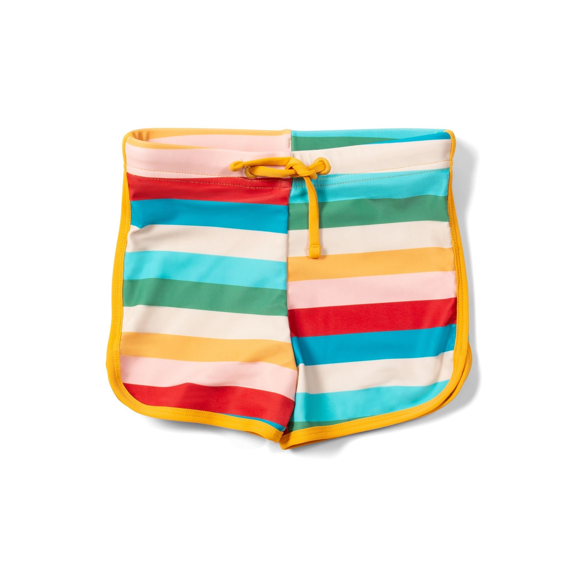 Rainbow Stripe UPF 50+ Recycled Swim Shorts-Little Green Radicals-Modern Rascals