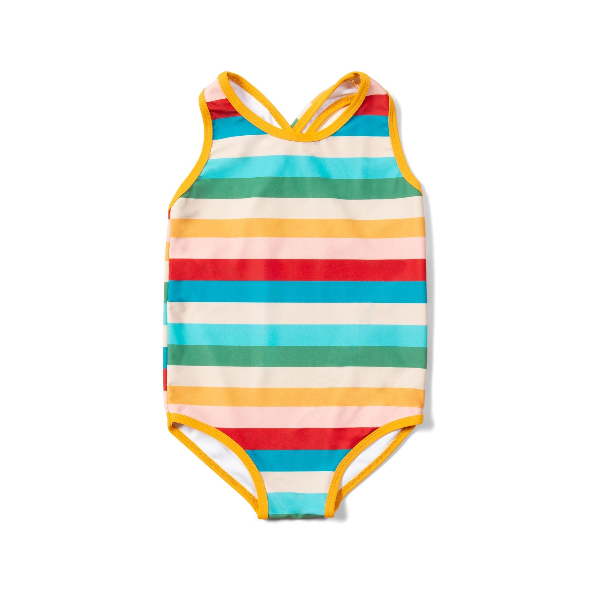 Rainbow Stripe UPF 50+ Recycled Swimsuit - 1 Left Size 2-3 years-Little Green Radicals-Modern Rascals