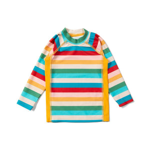 Rainbow Stripe UPF 50+ Sunsafe Rashguard - 1 Left Size 5-6 years-Little Green Radicals-Modern Rascals