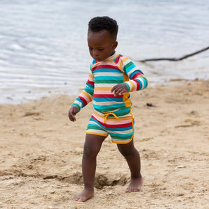 Rainbow Stripe UPF 50+ Sunsafe Rashguard - 2 Left Size 3-4 & 5-6 years-Little Green Radicals-Modern Rascals