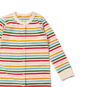 Rainbow Striped Adaptive Suit With Poppers - 1 Left Size 18-24 months-Little Green Radicals-Modern Rascals