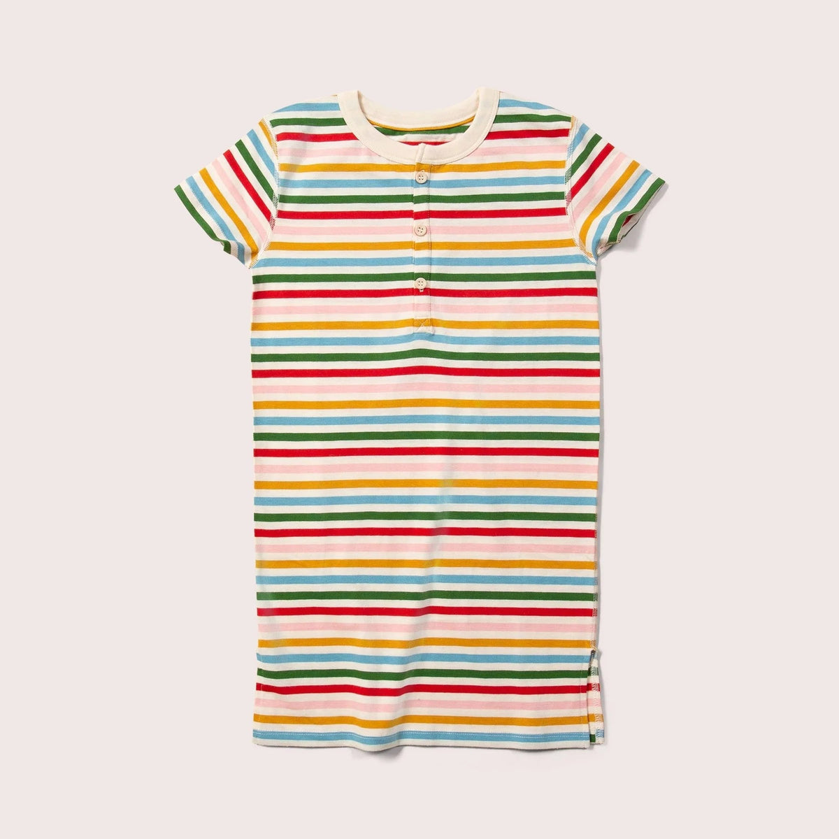 Rainbow Striped Easy Feeding Adaptive Henley Tunic-Little Green Radicals-Modern Rascals