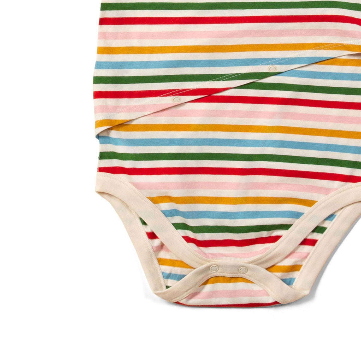 Rainbow Striped Easy Feeding Adaptive Onesie-Little Green Radicals-Modern Rascals
