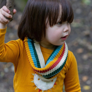 Rainbow Striped Knitted Snood-Little Green Radicals-Modern Rascals