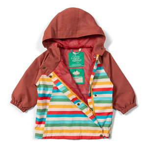 Rainbow Striped Recycled Waterproof Anorak - 2 Left Size 4-5 & 5-6 years-Little Green Radicals-Modern Rascals