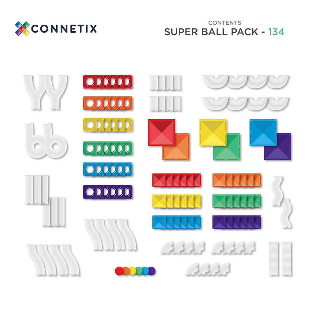 Rainbow SUPER Ball Run Pack - 134 Pieces-Connetix-Modern Rascals