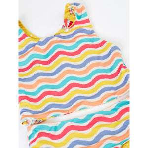 Rainbow Wave/Shellabrite Tegan Reversible Tankini - 2 Left Size 3-4 & 4-5 years-Frugi-Modern Rascals