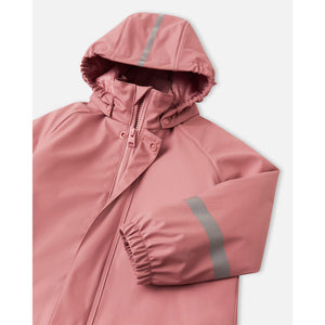 Rapakko Waterproof Rain Overall with Fleece Lining - Rose Blush-Reima-Modern Rascals