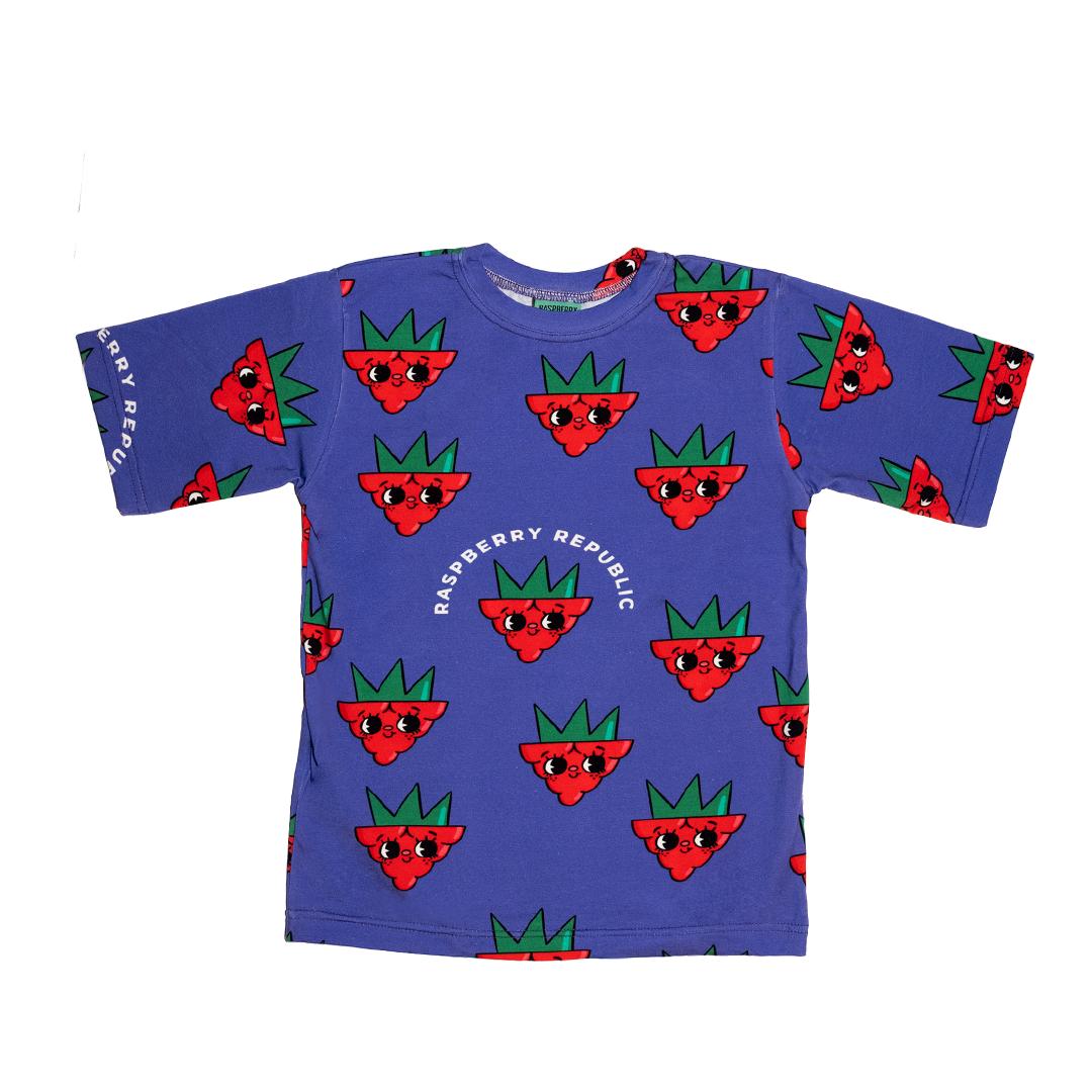 Raspberry Love Purple Short Sleeve Shirt - 1 Left Size 9-11 years-Raspberry Republic-Modern Rascals