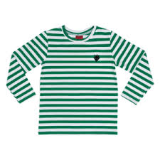 Raspberry Republic Green Stripes Long Sleeve Shirt in 2-3 years / 98cm-Warehouse Find-Modern Rascals