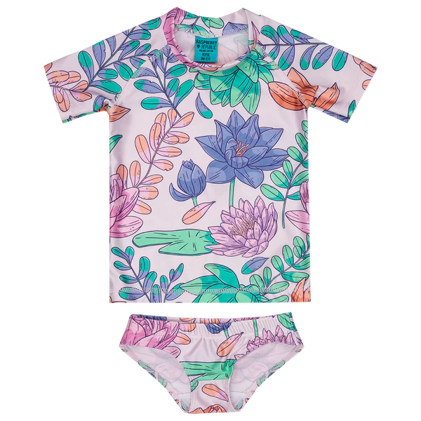 Raspberry Republic Lotus Petals Two Piece Swim Suit - Size 2-3 years-Raspberry Republic-Modern Rascals