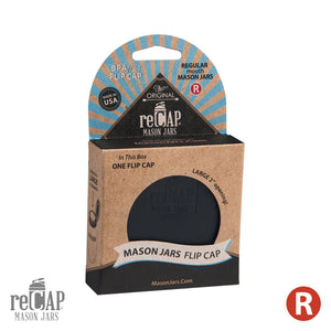 ReCAP Mason Jar Flip Cap - Black-ReCAP-Modern Rascals