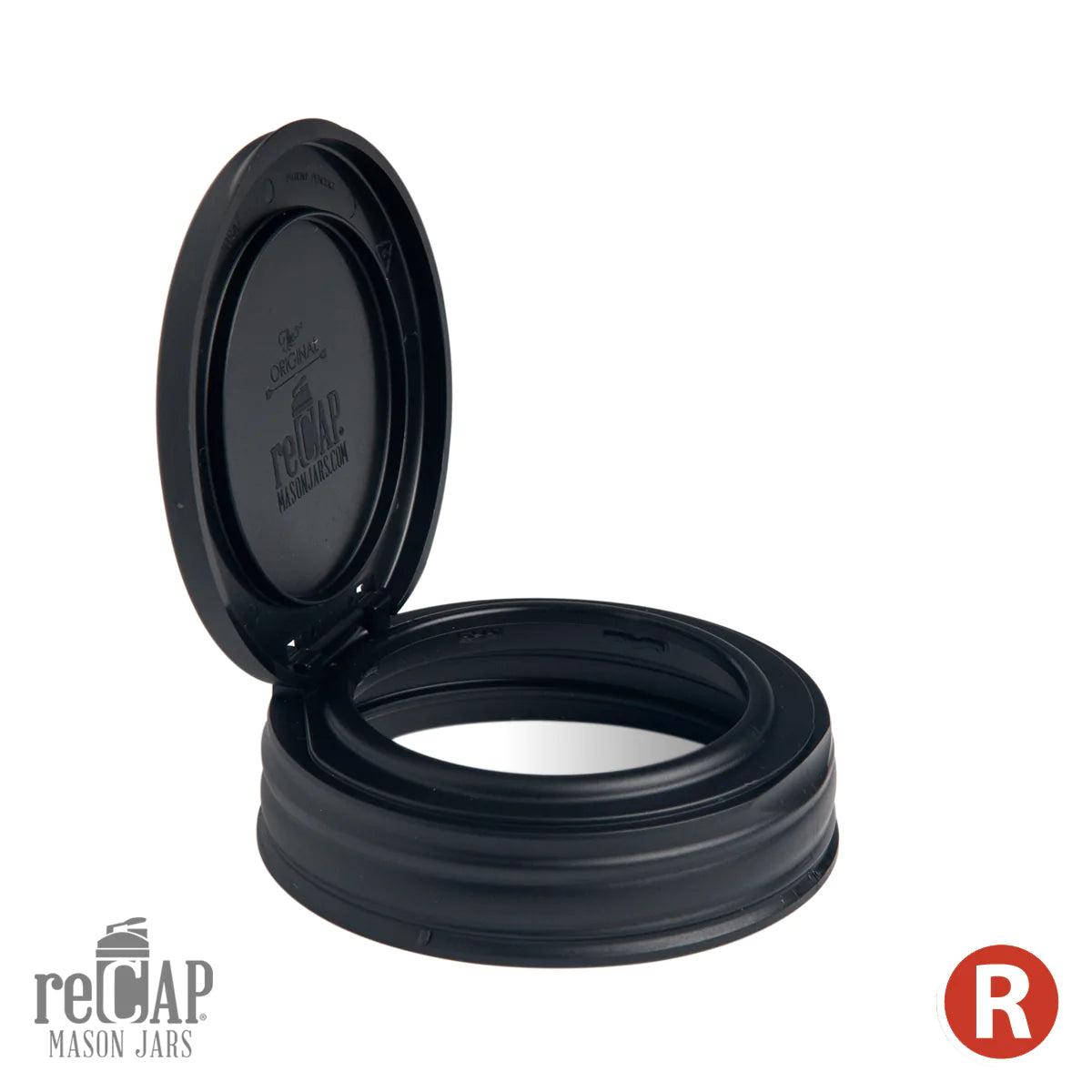 reCAP® Mini Mason Jar Shaker Lids, Black