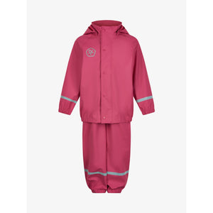 Recycled Rainwear Set with Bibbed Overall - Honeysuckle-Color Kids-Modern Rascals
