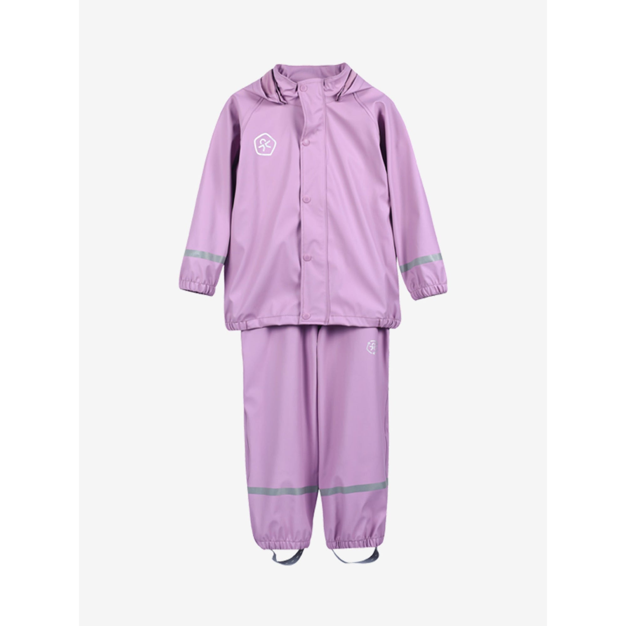 Recycled Rainwear Set with Bibbed Overall - Lavender Mist-Color Kids-Modern Rascals