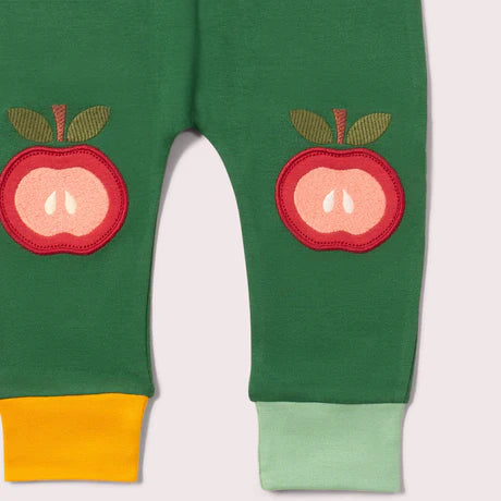 Red Apples Knee Patch Joggers-Little Green Radicals-Modern Rascals