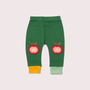 Red Apples Knee Patch Joggers-Little Green Radicals-Modern Rascals
