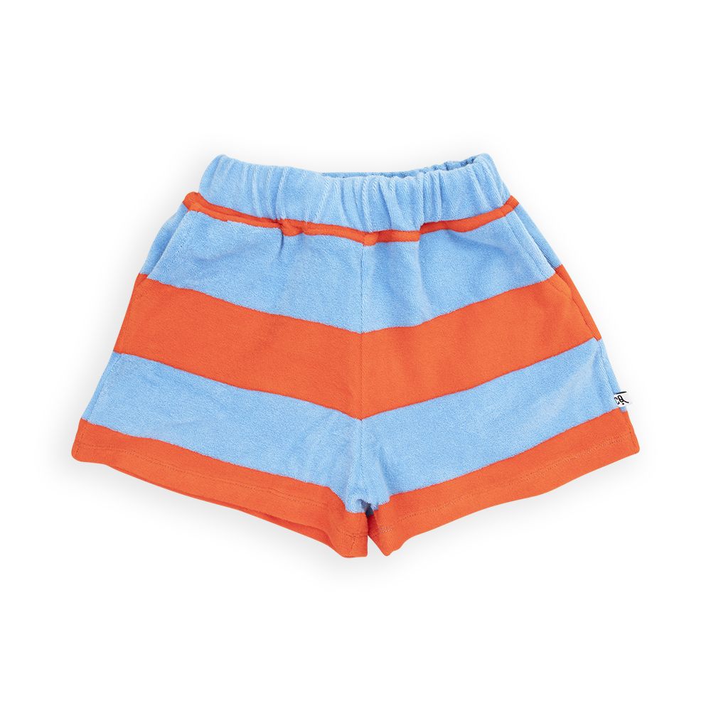 Red / Blue Stripes Terry Shorts - 1 Left Size 4-6 years-CARLIJNQ-Modern Rascals