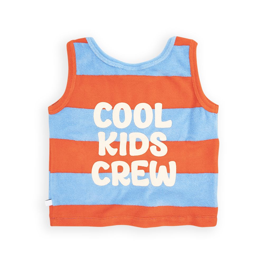 Red / Blue Stripes Terry Tank Top - 2 Left Size 8-10 & 12-14 years-CARLIJNQ-Modern Rascals
