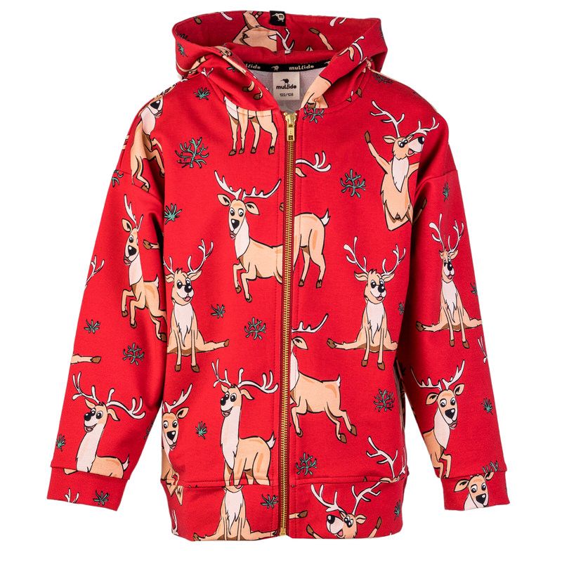 Red Reindeer Hoodie-Mullido-Modern Rascals