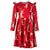 Red Reindeer Long Sleeve Dress - 1 Left Size 8-10 years-Mullido-Modern Rascals