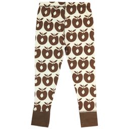 Retro Apples Leggings in Bison - Wool & Bamboo Mix - 1 Left Size 1-2 years-Smafolk-Modern Rascals