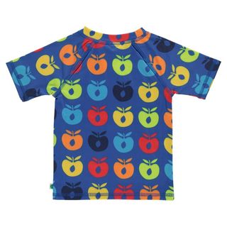 Retro Apples Short Sleeve Rashguard - Blue Lolite - 1 Left Size 2-3 years-Smafolk-Modern Rascals