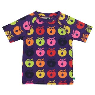 Retro Apples Short Sleeve Rashguard - Purple Heart - 2 Left Size 2-3 & 4-5 years-Smafolk-Modern Rascals