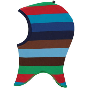 Retro Apples & Stripes Reversible Hood in Medieval Blue - 1 Left Size M-Smafolk-Modern Rascals