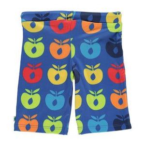 Retro Apples Swim Shorts - Blue Lolite-Smafolk-Modern Rascals