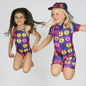 Retro Apples Swimsuit - Purple Heart - 2 Left Size 2-3 & 3-4 years-Smafolk-Modern Rascals