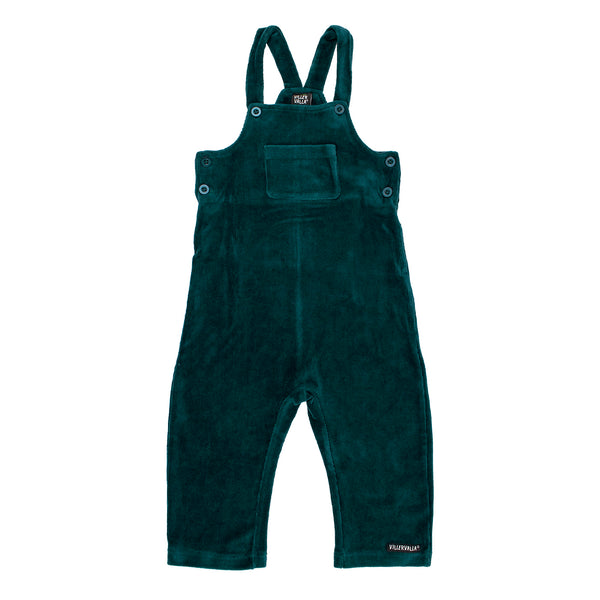 Retro Bibbed Velour Trousers in Cypress by Villervalla - Modern Rascals