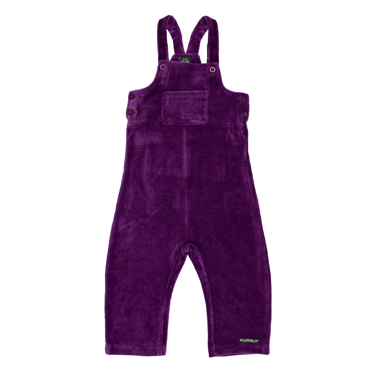Retro Bibbed Velour Trousers in Grape - 1 Left Size 9-12 months-Villervalla-Modern Rascals
