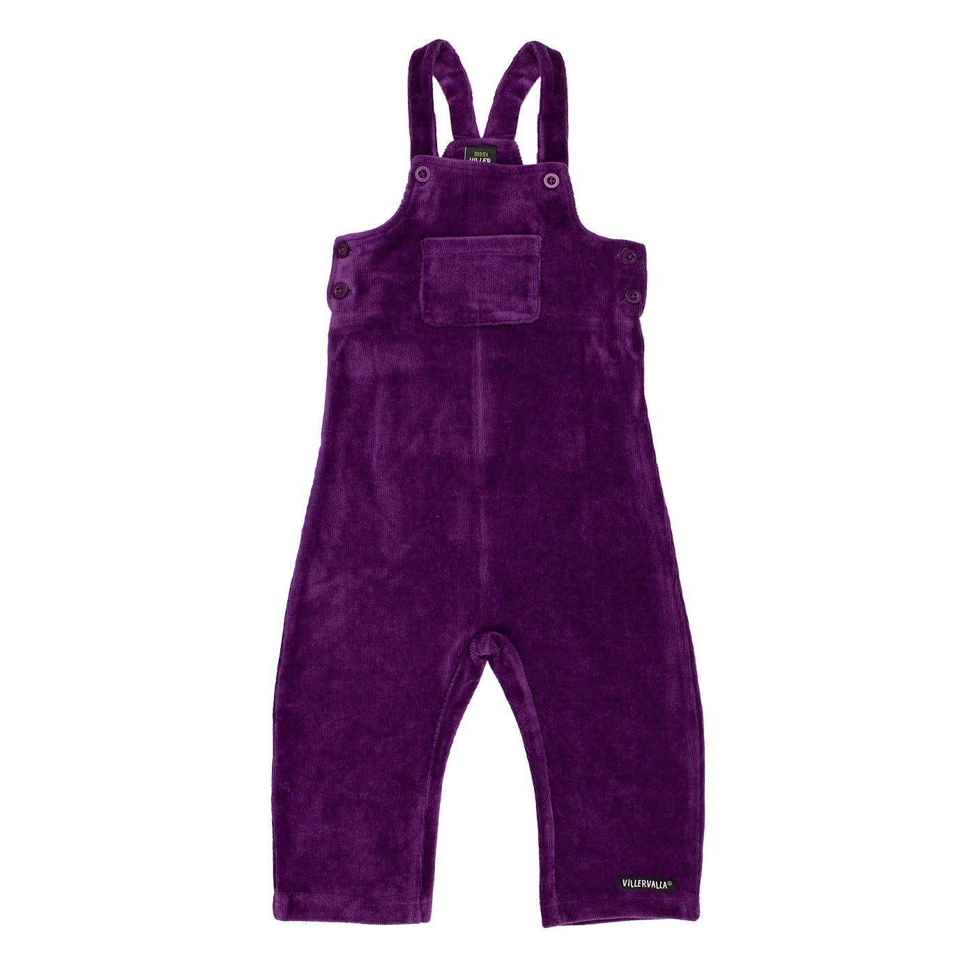 Retro Bibbed Velour Trousers in Grape - 1 Left Size 9-12 months-Villervalla-Modern Rascals