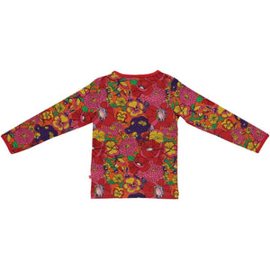 Retro Flowers Long Sleeve Shirt - Dark Orange - 2 Left Size 3-4 & 11-12 years-Smafolk-Modern Rascals