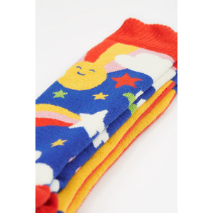 Retro Happy Brilliant Boot Socks -2 Pack-Frugi-Modern Rascals