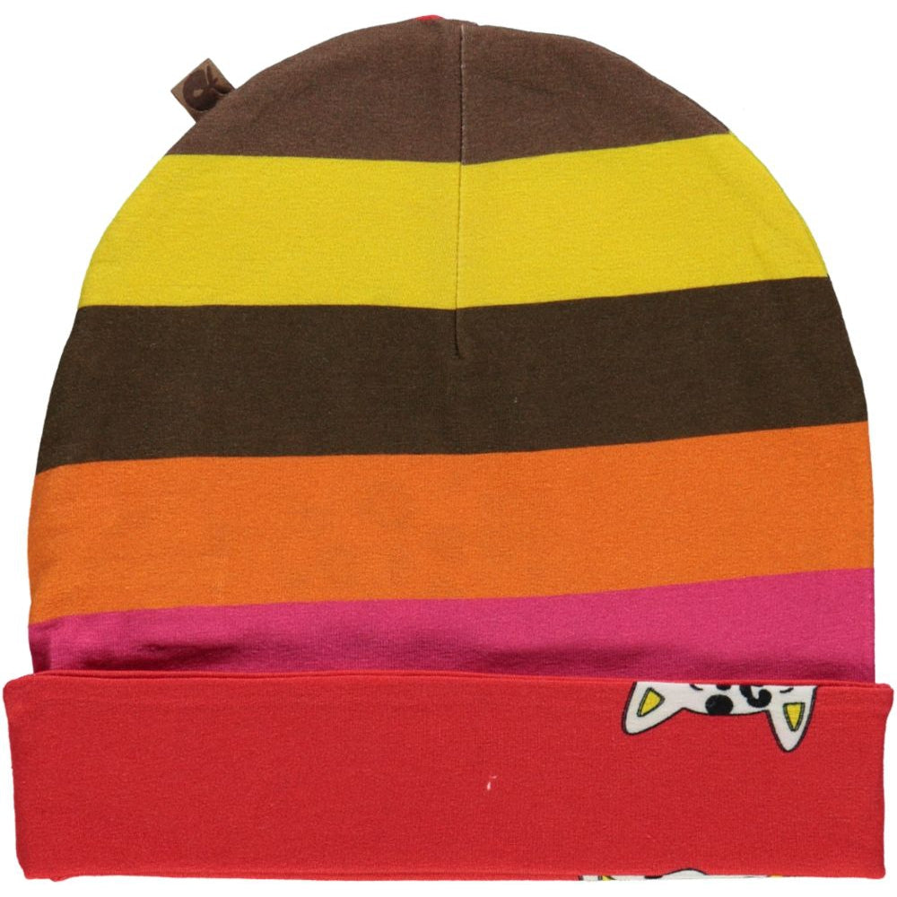 Reversible Beanie in Red Apple Stripe - 1 Left Size 2-3 years-Smafolk-Modern Rascals