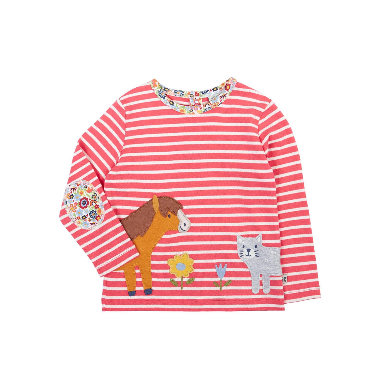 Rhubarb / Breton Pals Archer Applique Top - 2 Left Size 3-4 & 5-6 years-Frugi-Modern Rascals