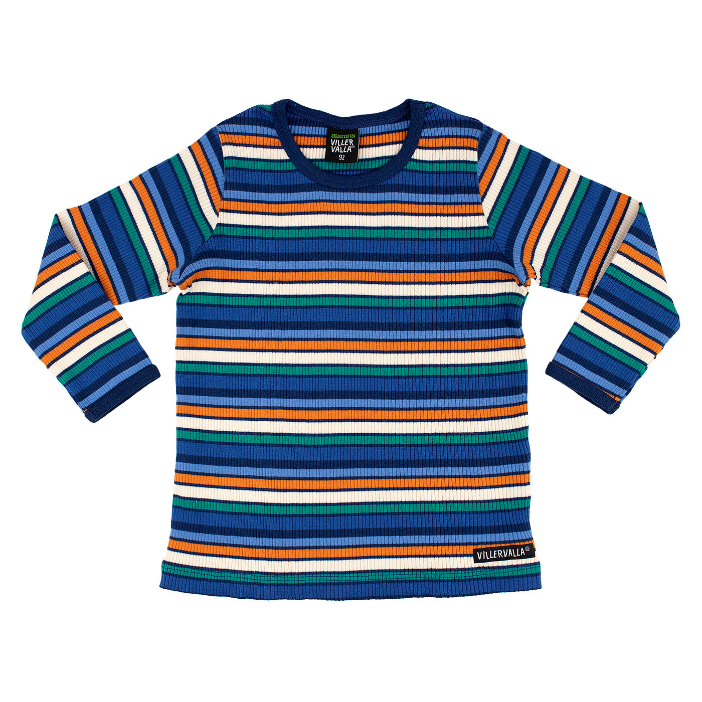 Rib Striped Long Sleeve Shirt in Pacific-Villervalla-Modern Rascals