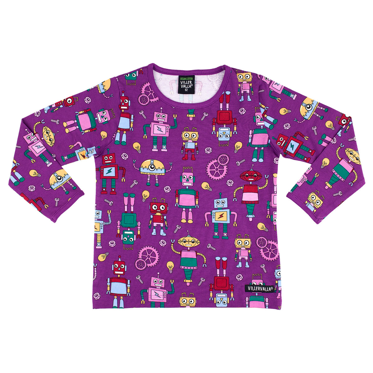 Robot Long Sleeve Shirt in Dahlia-Villervalla-Modern Rascals