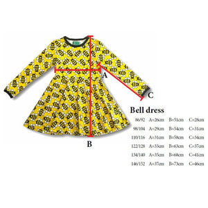 Rose Long Sleeve Bell Dress - 1 Left Size 10-12 years-Naperonuttu-Modern Rascals
