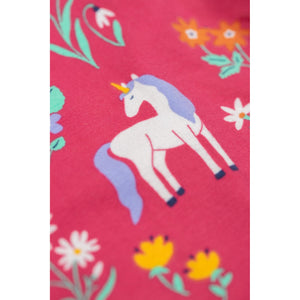Rose Unicorn Floral Sofia Skater Dress-Frugi-Modern Rascals
