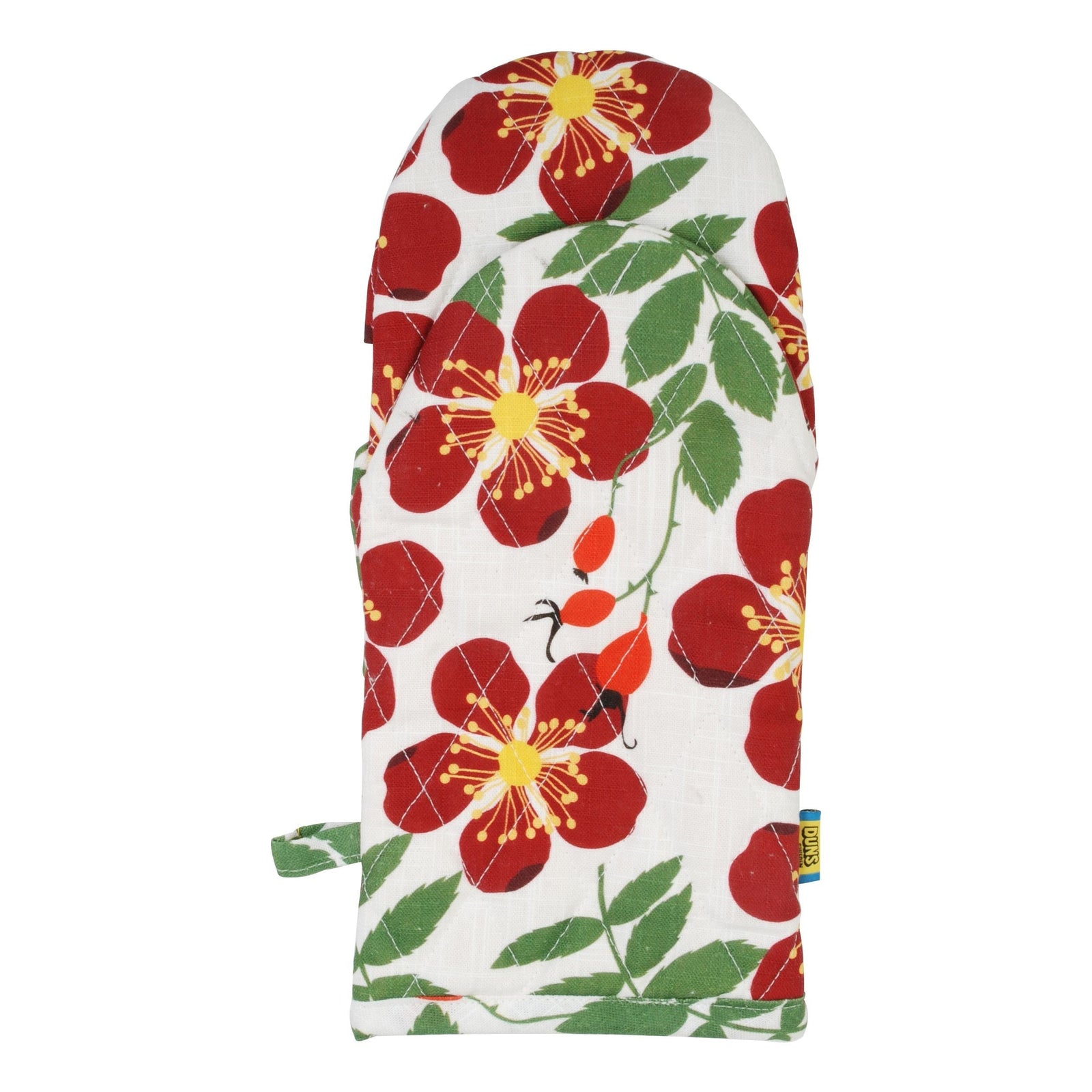 Rosehip Red Oven Mitt (single - cotton/linen blend)-Duns Sweden-Modern Rascals