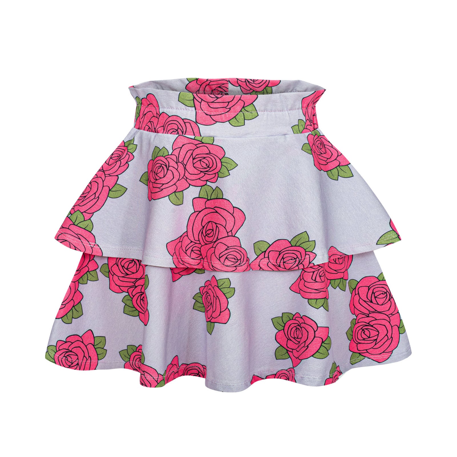 Roses Skirt - Violet - ` Left Size 4-6 years-Dear Sophie-Modern Rascals